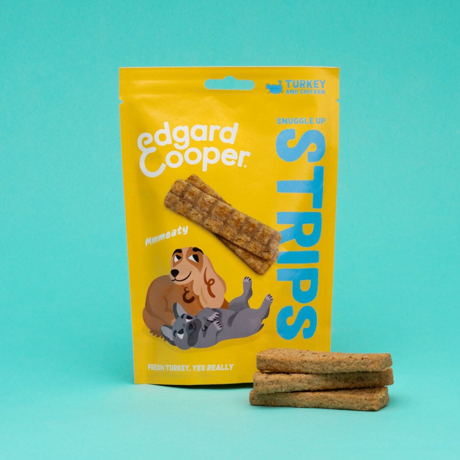 75 g Edgard & Cooper Tiras de Pavo y Pollo snack para perros, , large indicador imagen numero 2